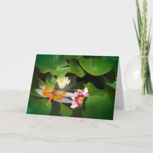 Tarjeta Lotus de la libélula #4488