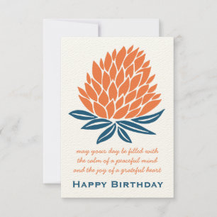 Tarjeta Lotus Flower Inspirador Mindful Birday