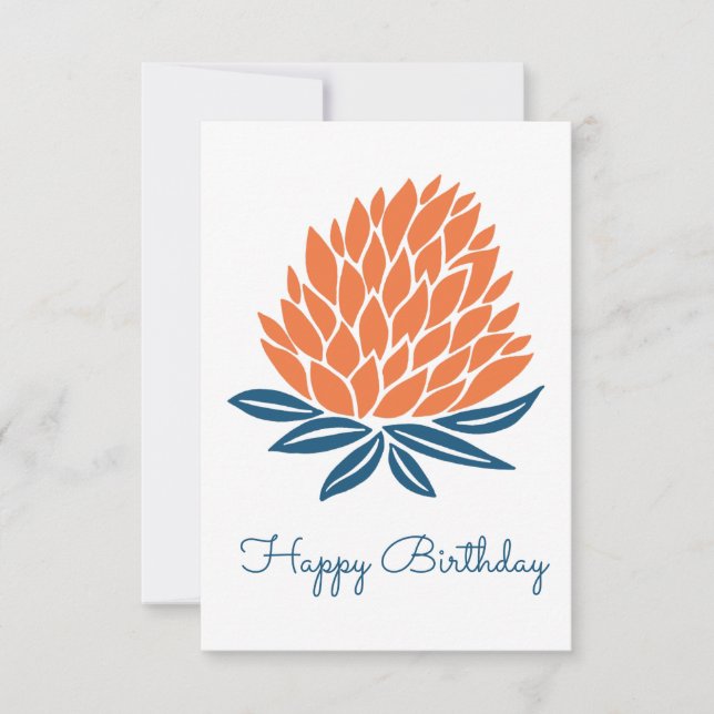 Tarjeta Lotus Flower Inspirador Mindful Birday (Anverso)