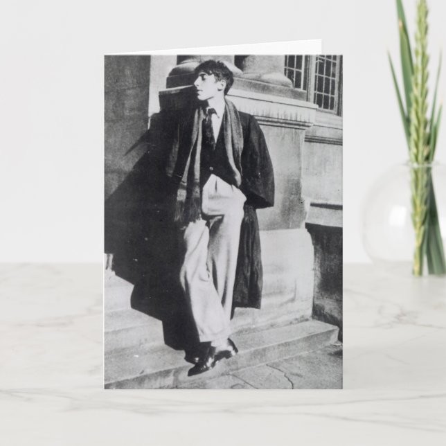 Tarjeta Louis MacNeice durante su tiempo en Oxford (Anverso)