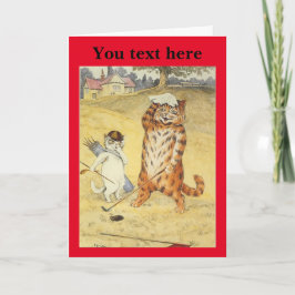 Tarjeta Louis Wain Golfing Cats Card