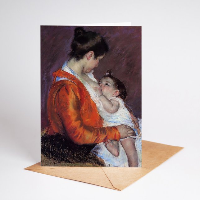 Tarjeta Louise amamantando a su hijo | Mary Cassatt (Subido por el creador)