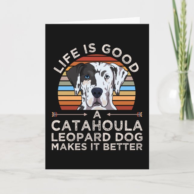 Tarjeta Louisiana Catahoula Leopard Dog Gift (Anverso)