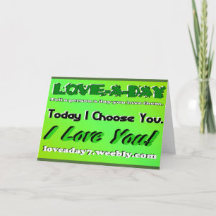 Tarjeta Love A Day Greet Card-Flo Green