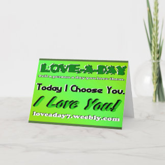Tarjeta Love A Day Greet Card-Flo Green