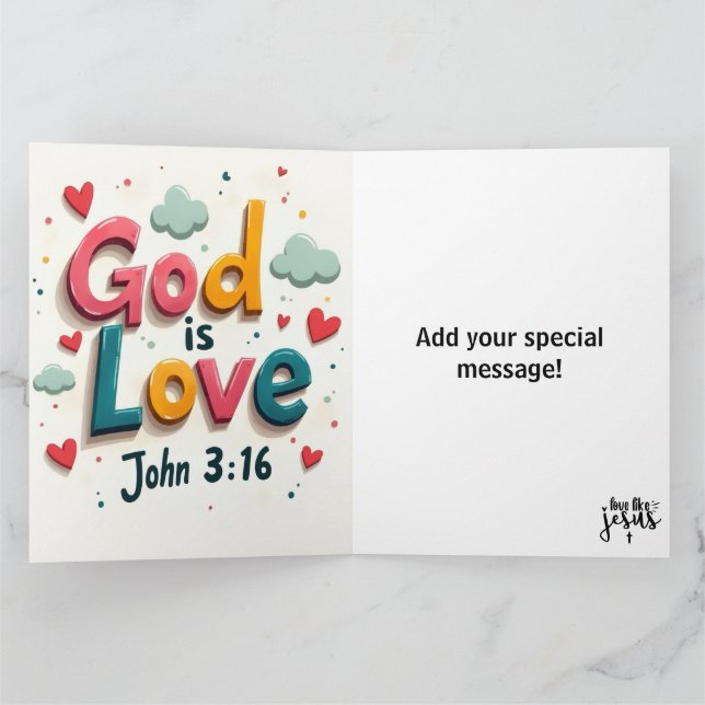 Tarjeta Love-Add your special message  (Interior)