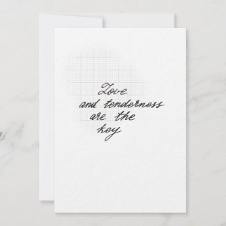 Tarjeta Love and tenderness quote card