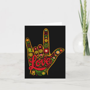 Tarjeta Love Asl Deaf Melanin African American Black Histo