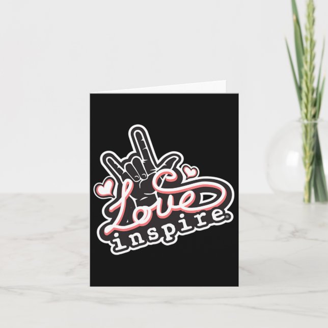 Tarjeta Love Asl Ily Rótulo Lenguaje Sordo Conciencia (Anverso)