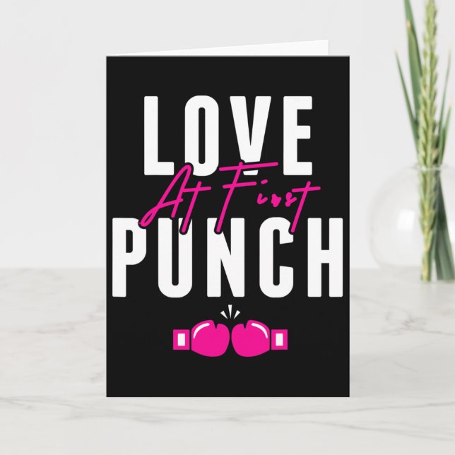Tarjeta Love At First Punch Girl Kickboxing Cardio Workout (Anverso)