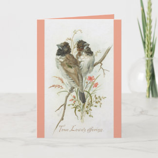 Tarjeta Love Birds Anniversary Greeting Card