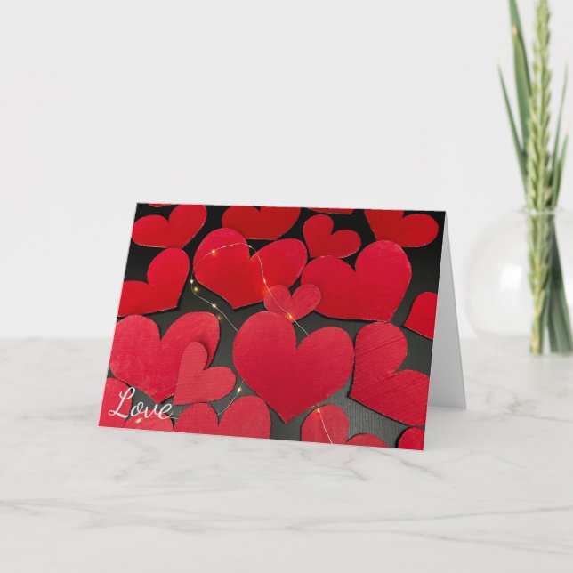 Tarjeta Love Craft Hearts  (Anverso)