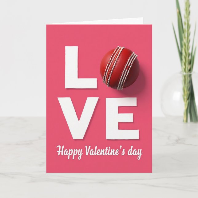 Tarjeta Love Cricket Valentines Day Card (Anverso)