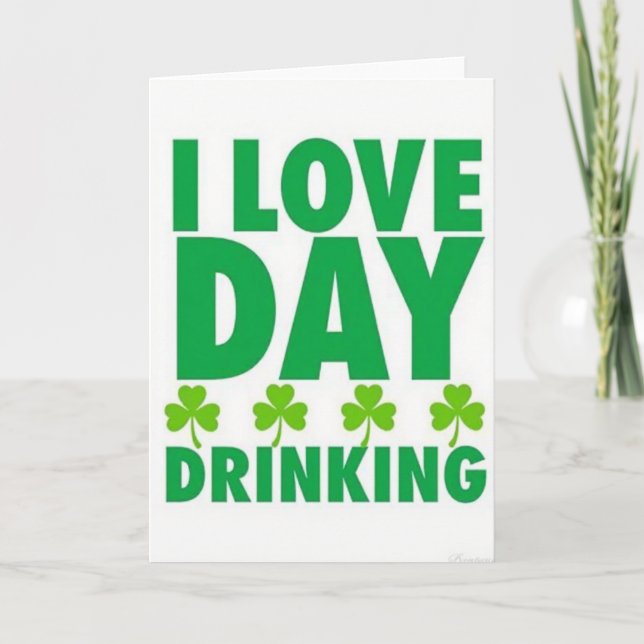 Tarjeta Love Day Drinking St Patricks Card (Anverso)