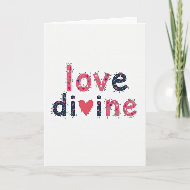 Tarjeta Love Divine Ornamental Card (Anverso)