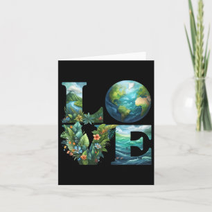 Tarjeta Love Earth Day Planet Nature 2025 Environmental Ec