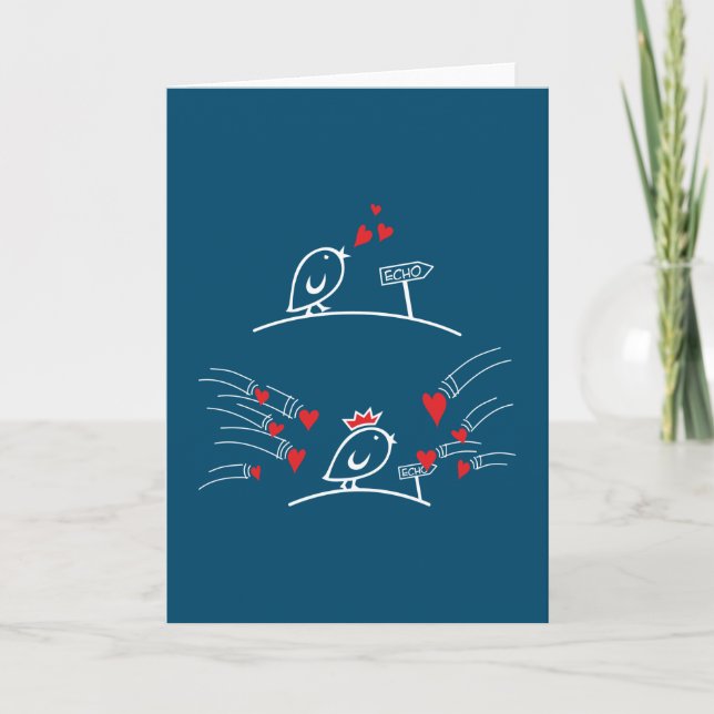 Tarjeta LOVE ECHO - Aves cómicas Tweetlercools 2 (Anverso)