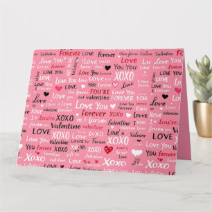 Tarjeta Love Eterno - Tipografía del Día de San Valentín