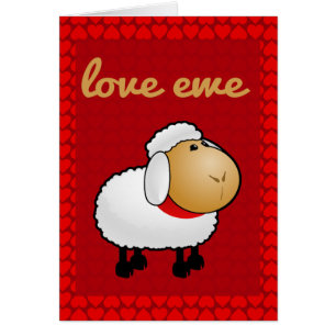Tarjeta Love Ewe (usted)
