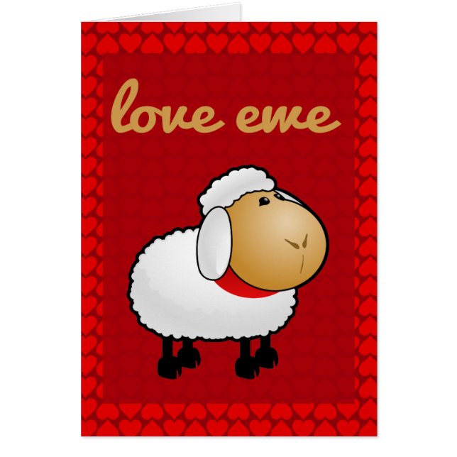 Tarjeta Love Ewe (usted) (Frente)