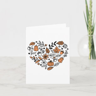 Tarjeta Love Fall Y'all Leopard Pumpkin Temporada Otoño Mu