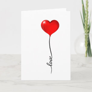 Tarjeta Love Heart Balloon Valentines