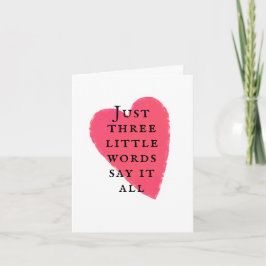 Tarjeta Love Heart Fun Romantic Aniversario sólo porque