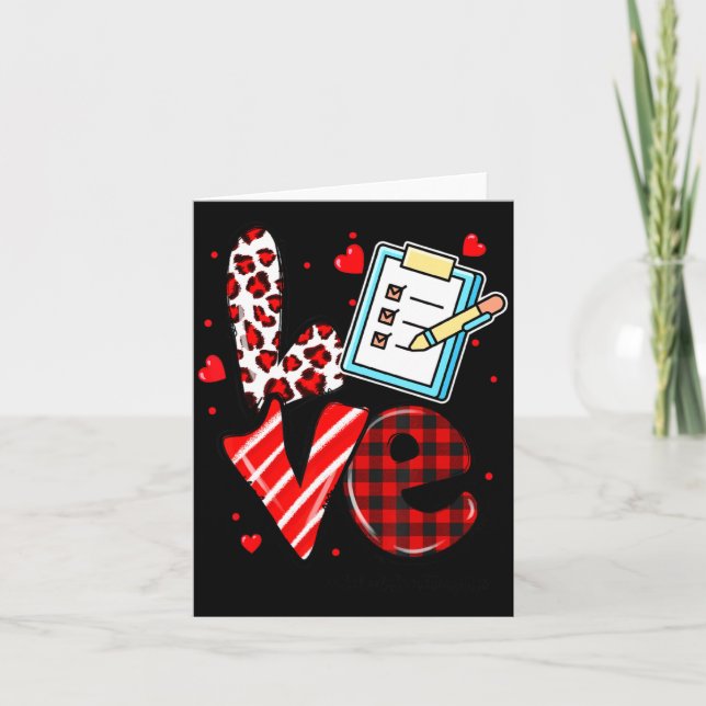 Tarjeta Love Heart School Secretary Life Valentines Day Gi (Anverso)