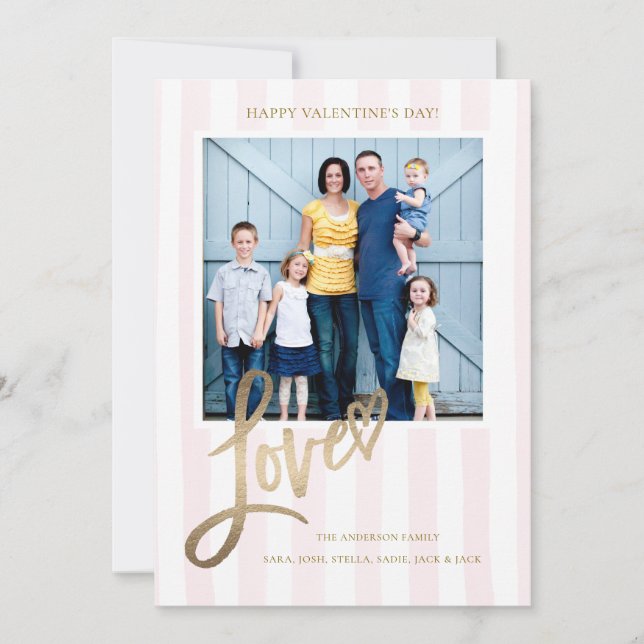 Tarjeta Love Heart Valentine's Day Card (Anverso)