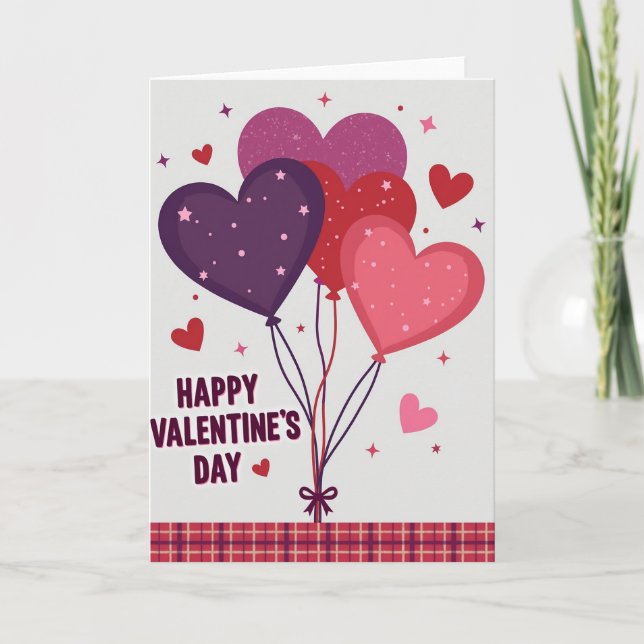 Tarjeta Love Hearts Valentines Day Card (Anverso)