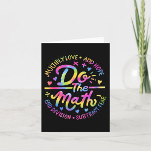 Tarjeta Love Hope Fear Do Math Test Day Staar Testing