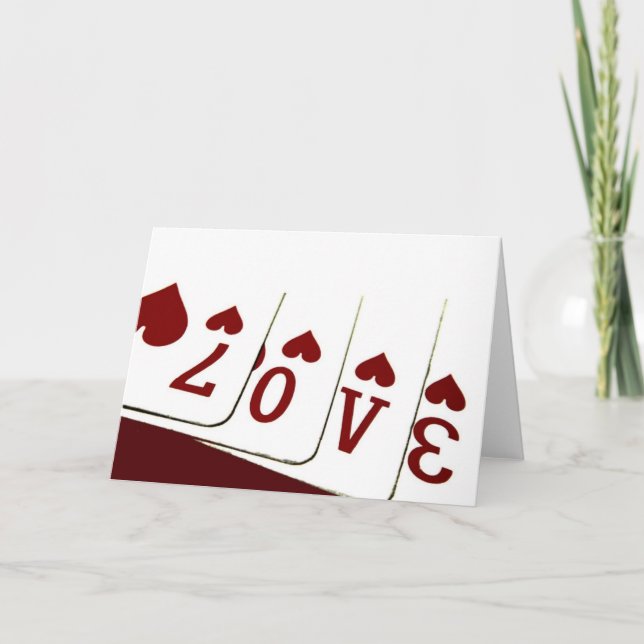 Tarjeta Love in Heart Playing Cards (Anverso)