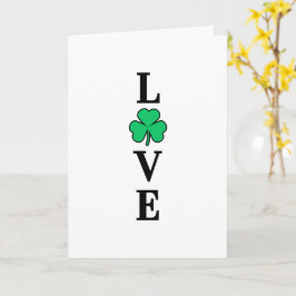 Tarjeta LOVE Ireland Clover Shamrock All Purpose Blank