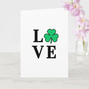 Tarjeta LOVE Ireland Clover Shamrock Minimall Purpose