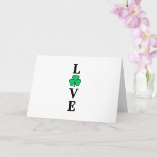 Tarjeta LOVE Ireland Clover Shamrock Minimall Purpose
