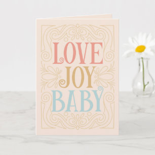 Tarjeta Love Joy Baby - Felicitaciones por el Nuevo Bebé