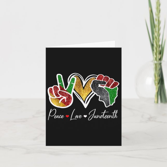 Tarjeta Love Junetdecin Black Pride Freedom 4 De Julio (Anverso)