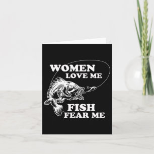 Tarjeta Love Me Fish Fear Me Fear Funny Fathers Day Presen