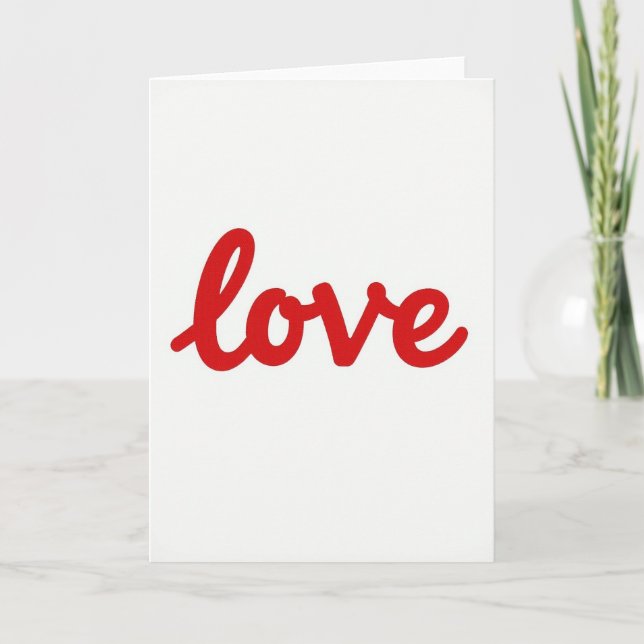 Tarjeta Love Minimalist Style Card (Anverso)