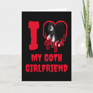 Tarjeta Love My Goth Girlfriend Red Heart Photo Valentines
