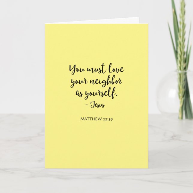 Tarjeta Love Neighbor Blank Greeting Card (Anverso)