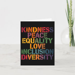 Tarjeta Love Peace Diversity Inclusion Equality Black Hist