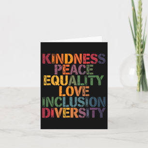 Tarjeta Love Peace Diversity Inclusion Equality Black Hist