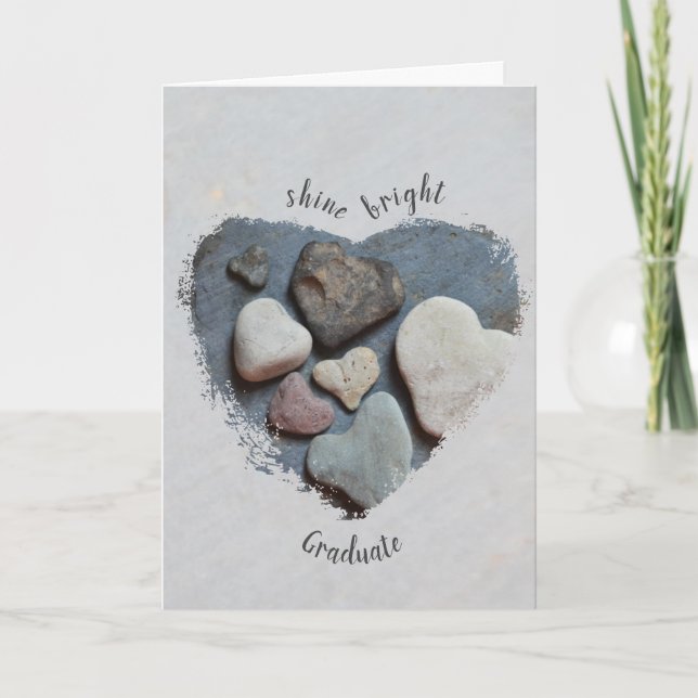 Tarjeta Love Rocks Shine Bright Graduate Card (Anverso)
