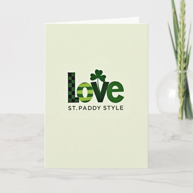Tarjeta Love St Paddy Style Card (Anverso)