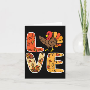 Tarjeta Love Turkey deja a las mujeres del Día de Acción d
