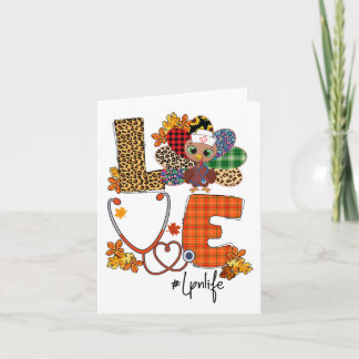 Tarjeta Love Turkey Stethoscope Lpn Nurs Life Thanksgivin