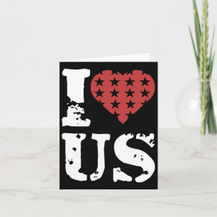 Tarjeta Love Us 4 De Julio Día Conmemorativo De Veteranos