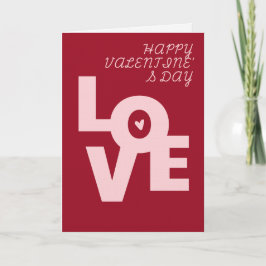 Tarjeta LOVE Valentines card