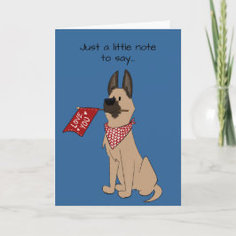Tarjeta Love You Cute Dog Blank Folded Greeting Card